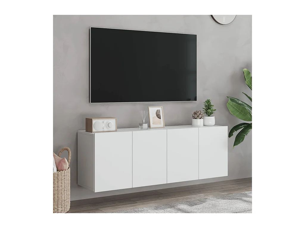 American Canyon  Tv-meubels 2 st wandgemonteerd 60x30x41 cm wit