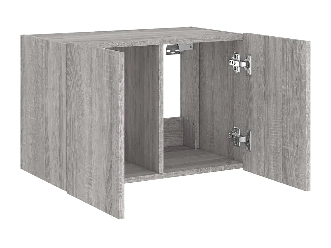 Gerben  Meuble TV mural avec lumières LED sonoma gris 60x35x41 cm