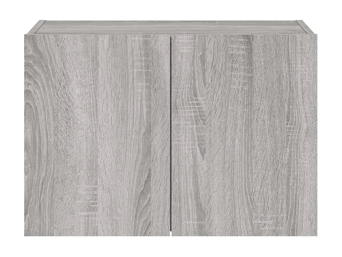 Gerben  Meuble TV mural avec lumières LED sonoma gris 60x35x41 cm