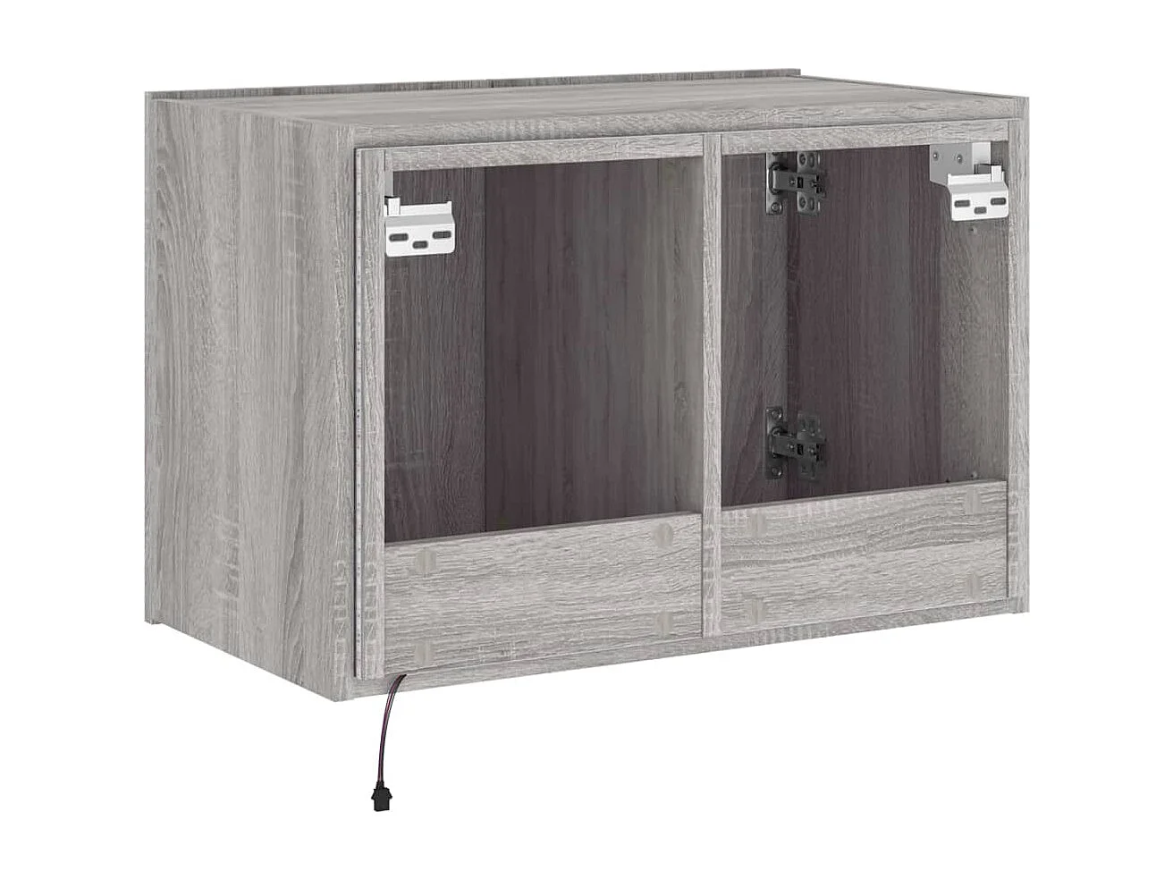 Gerben  Tv-wandmeubel met LED-verlichting 60x35x41 cm grijs sonoma