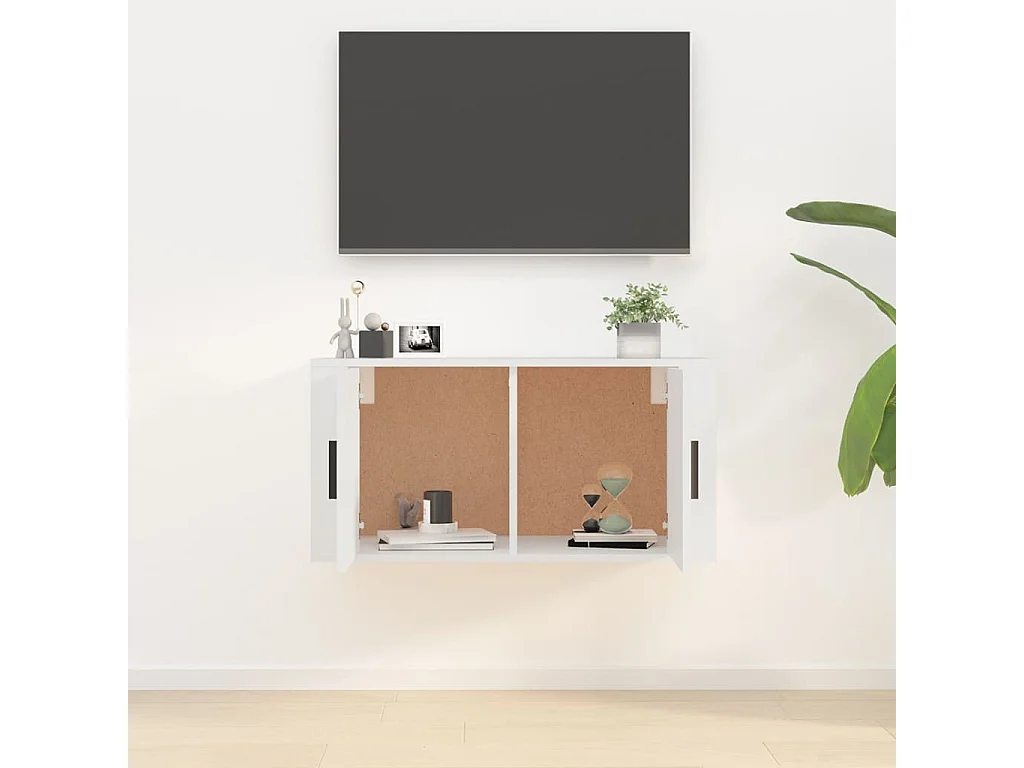 Murk  Meuble TV mural Blanc 80x34,5x40 cm