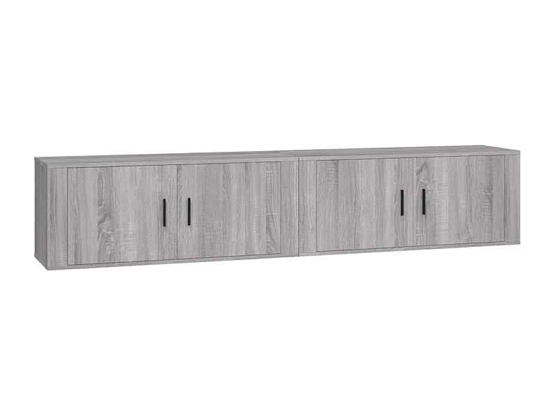 Crofton  Muebles para TV de pared 2 uds gris Sonoma 100x34,5x40 cm