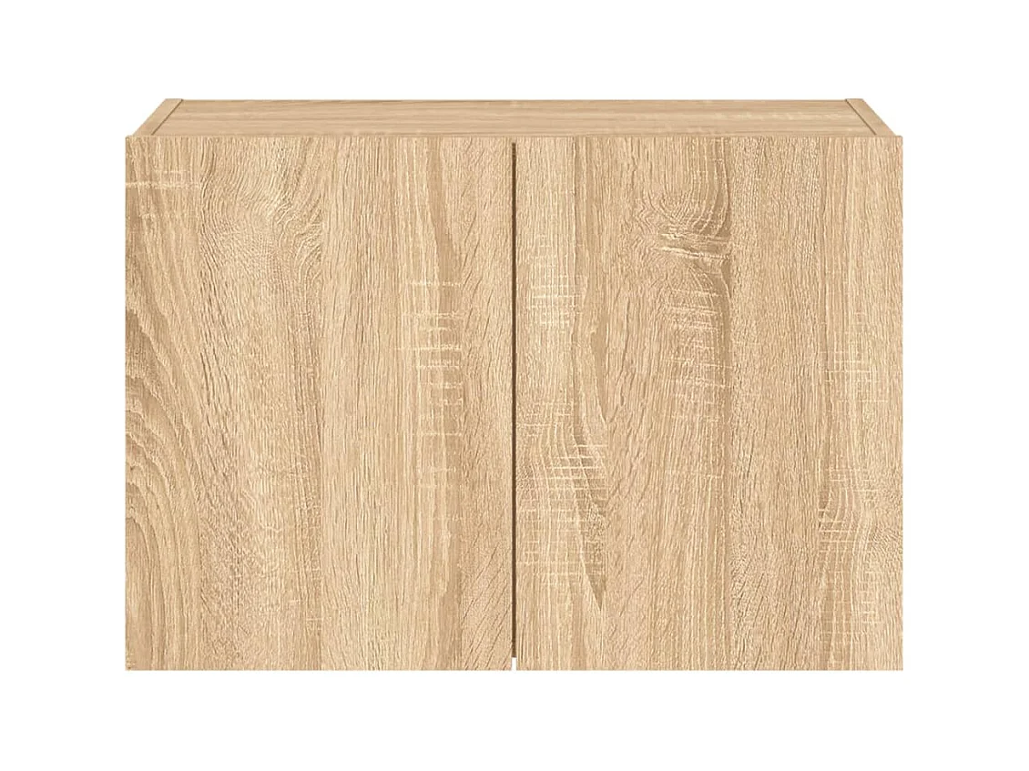 Gerben  Tv-wandmeubel met LED-verlichting 60x35x41 cm sonoma eikenkleur