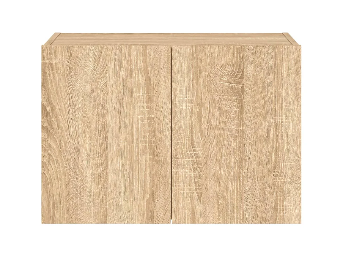 Gerben  Tv-wandmeubel met LED-verlichting 60x35x41 cm sonoma eikenkleur