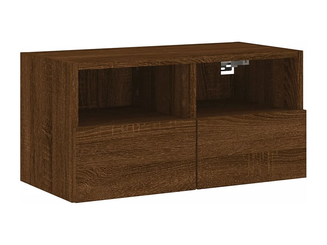 Sil  Tv-wandmeubel 60x30x30 cm bewerkt hout bruin eikenkleur