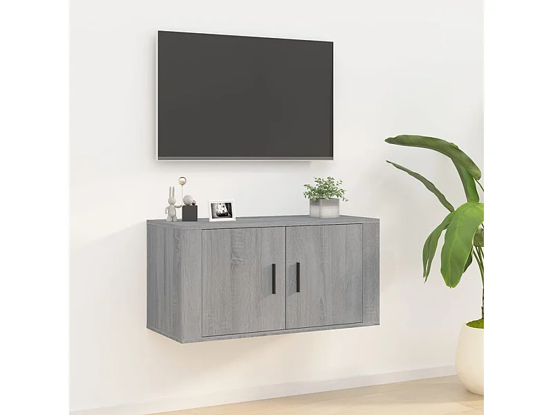 Murk  Tv-wandmeubel 80x34,5x40 cm grijs sonoma eikenkleurig