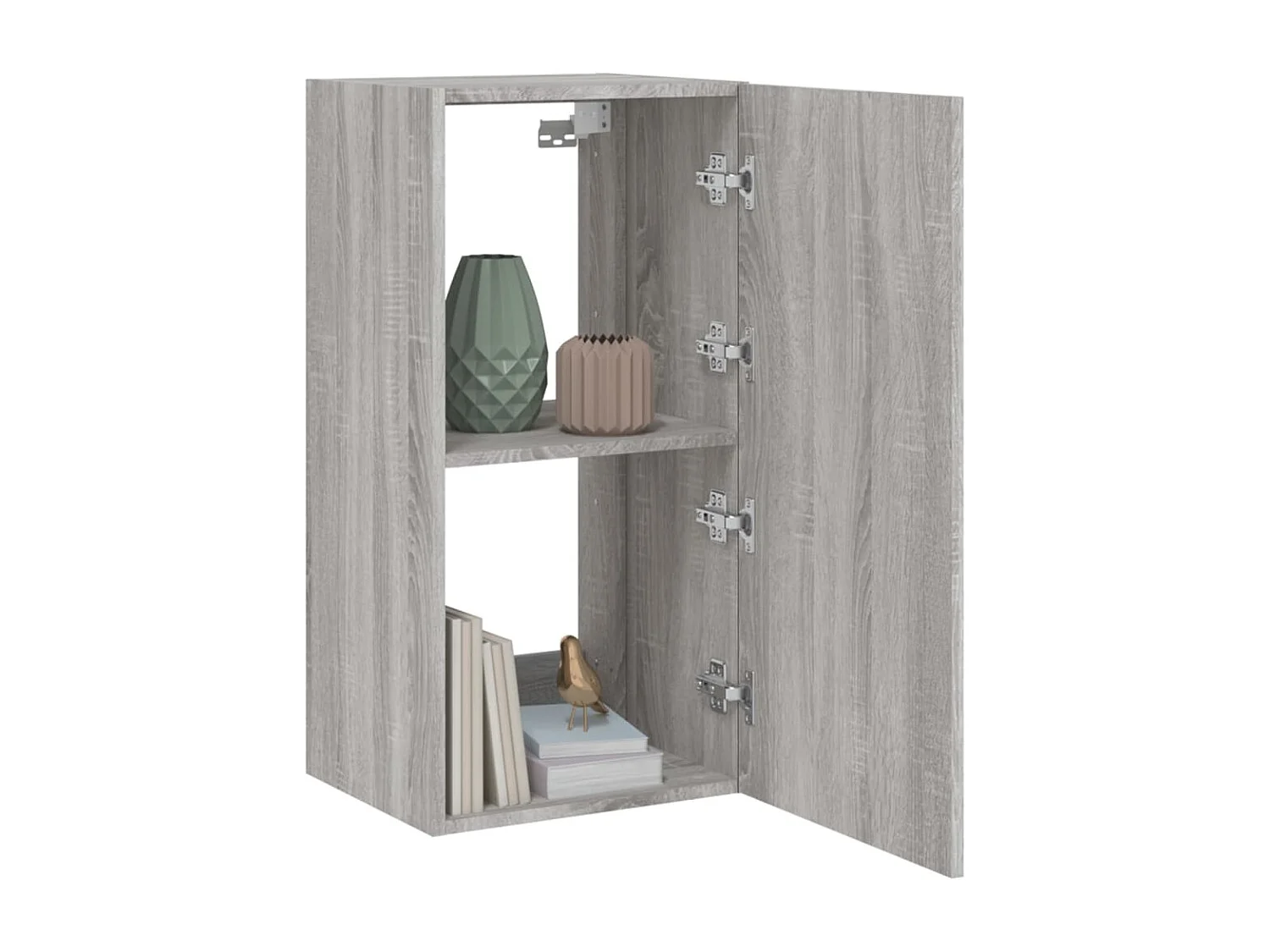 Gerben  Mueble de TV de pared con luces LED gris Sonoma 40,5x35x80 cm