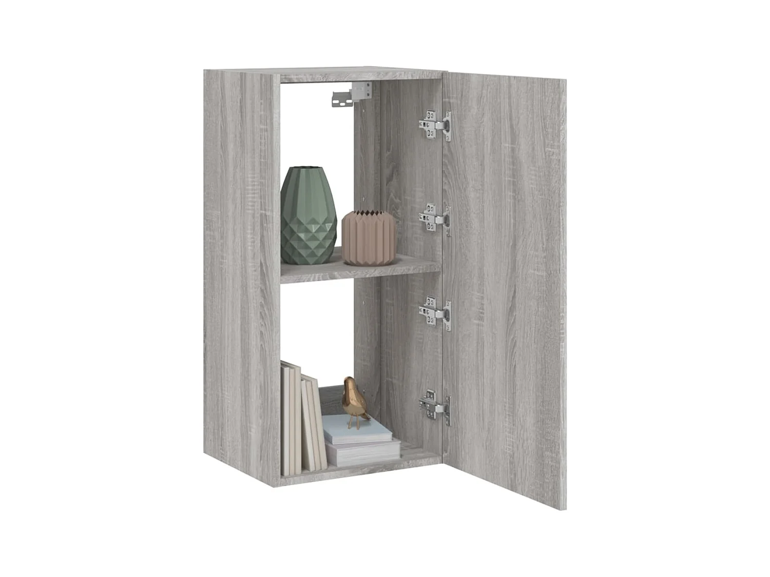 Gerben  Tv-wandmeubel met LED-verlichting 40,5x35x80 cm grijs sonoma