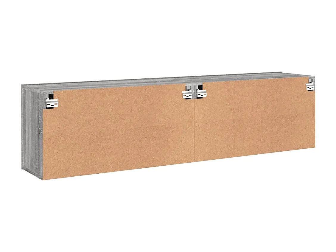 American Canyon  Tv-meubels 2 st wandgemonteerd 80x30x41 cm grijs sonoma eiken