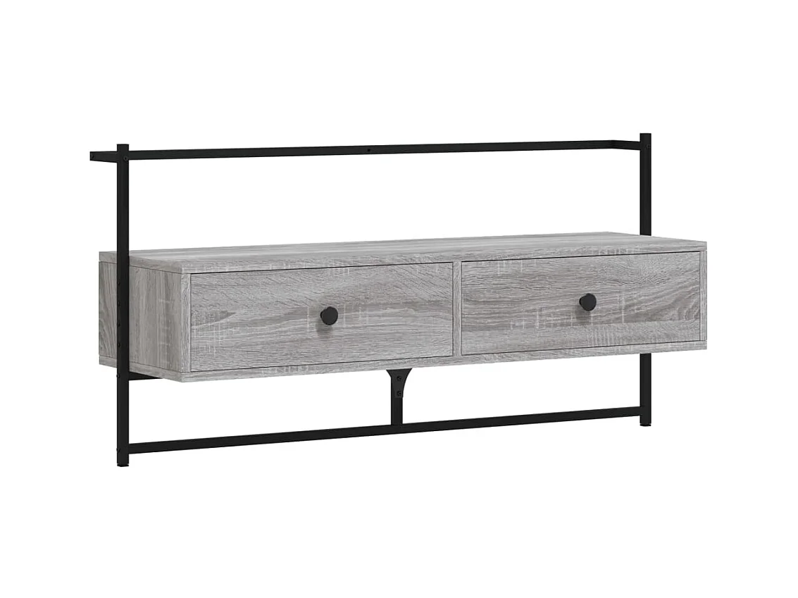 Randers  Tv-meubel wandgemonteerd 100,5x30x51 cm hout grijs sonoma eiken