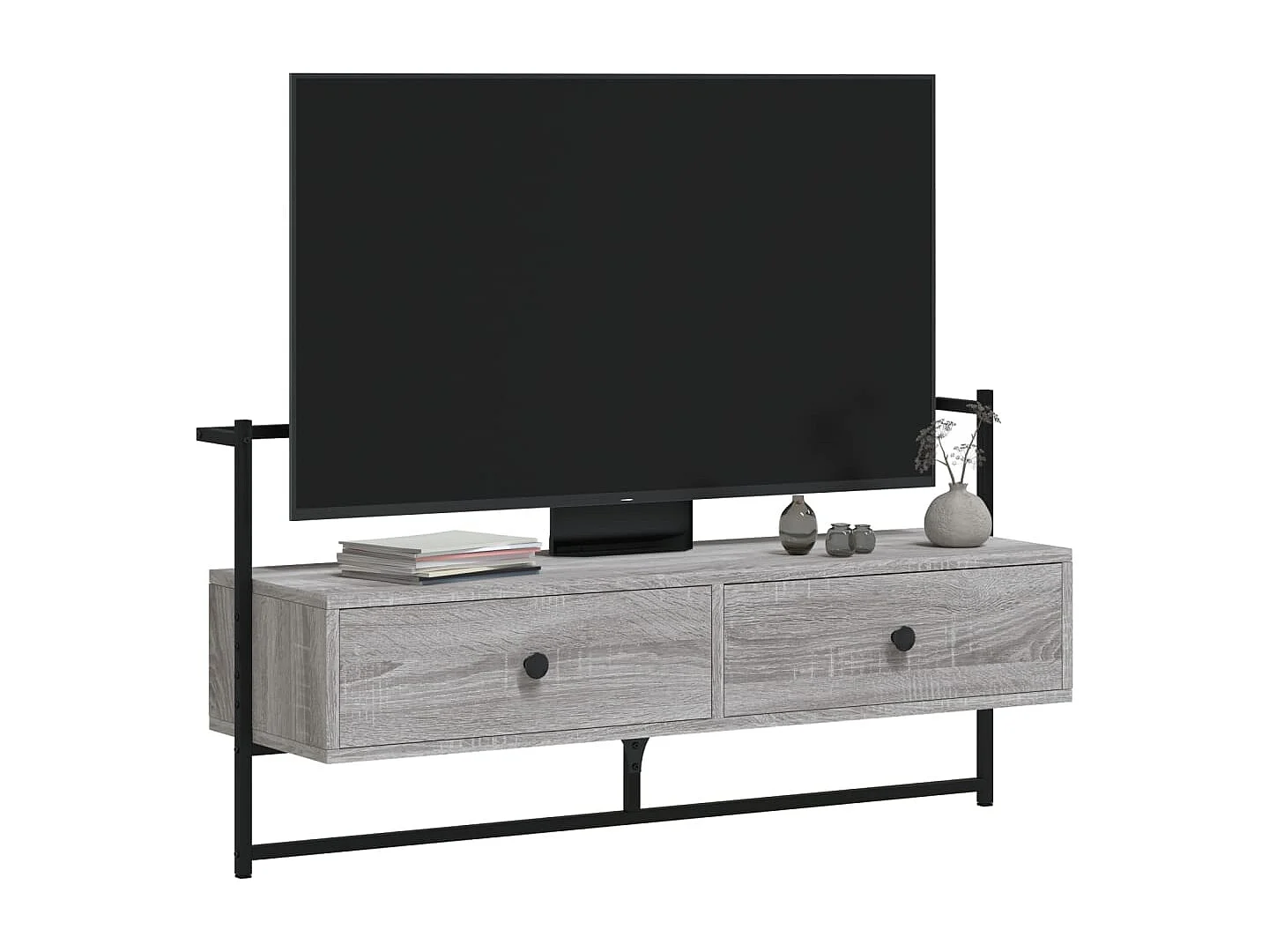 Randers  Tv-meubel wandgemonteerd 100,5x30x51 cm hout grijs sonoma eiken