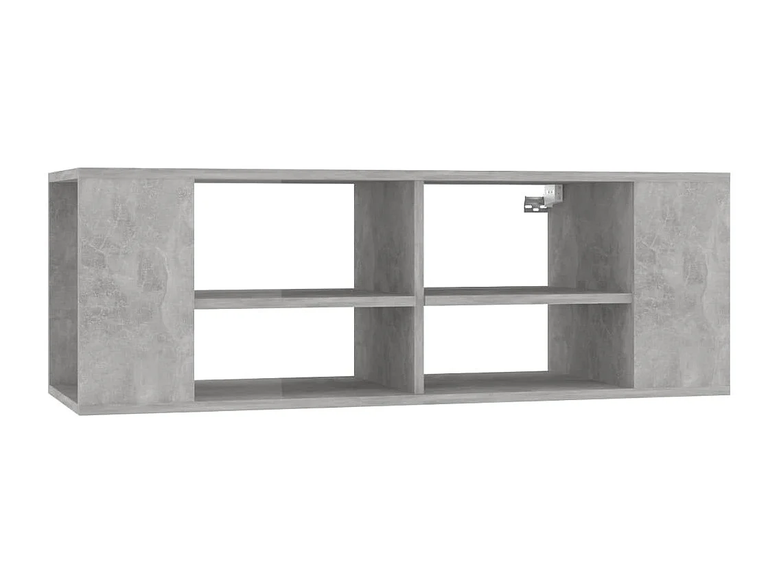Ryno  Mueble pared TV madera contrachapada gris hormigón 102x35x35 cm