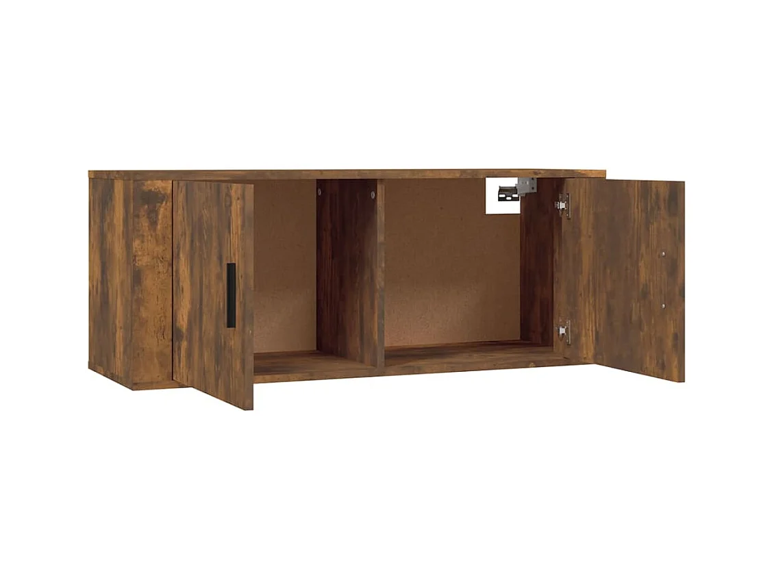 Crofton  Tv-wandmeubels 2 st 100x34,5x40 cm gerookt eikenkleurig