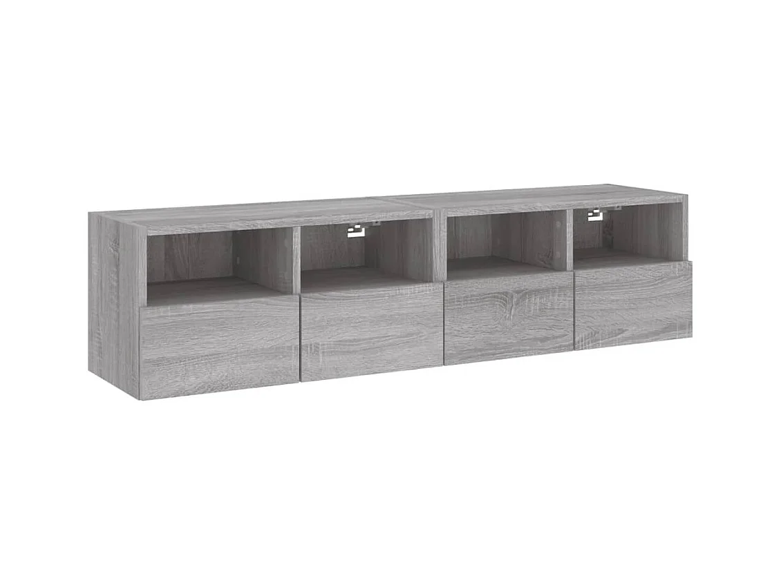 Sil  Tv-wandmeubels 2 st 60x30x30 cm bewerkt hout grijs sonoma eiken