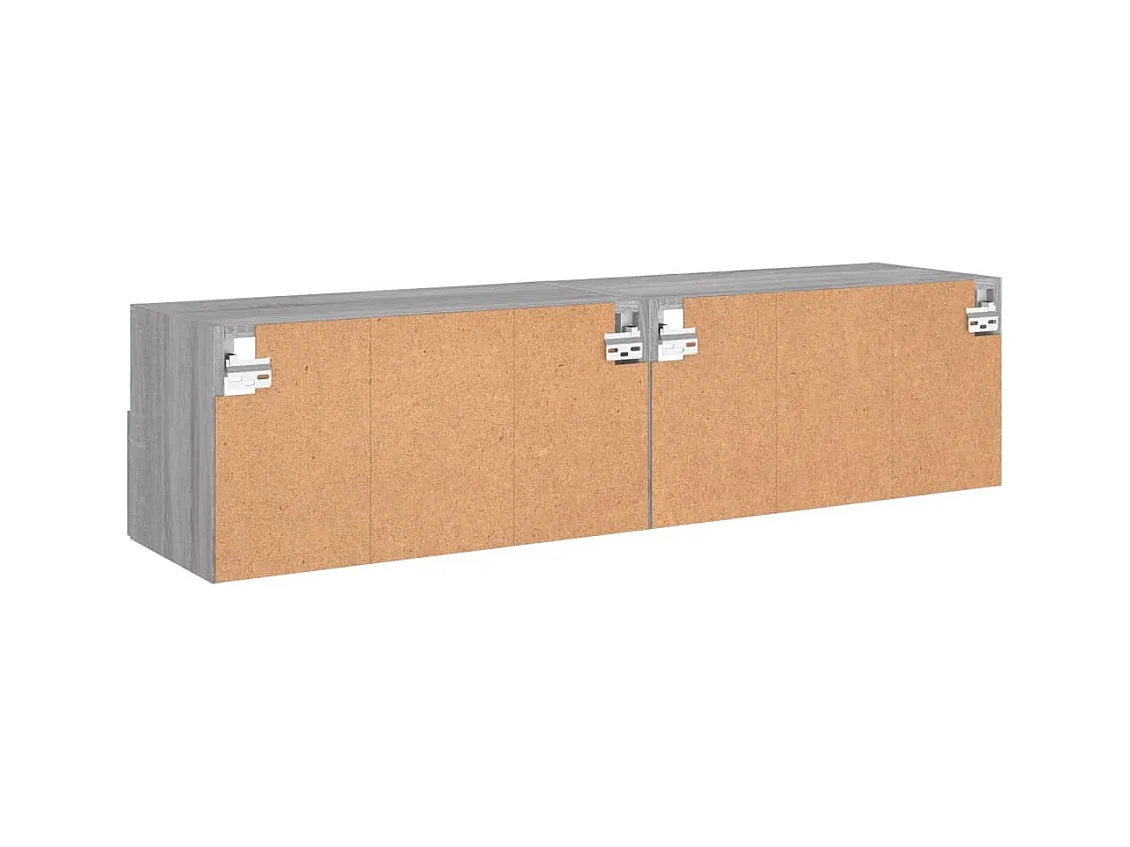 Sil  Tv-wandmeubels 2 st 60x30x30 cm bewerkt hout grijs sonoma eiken