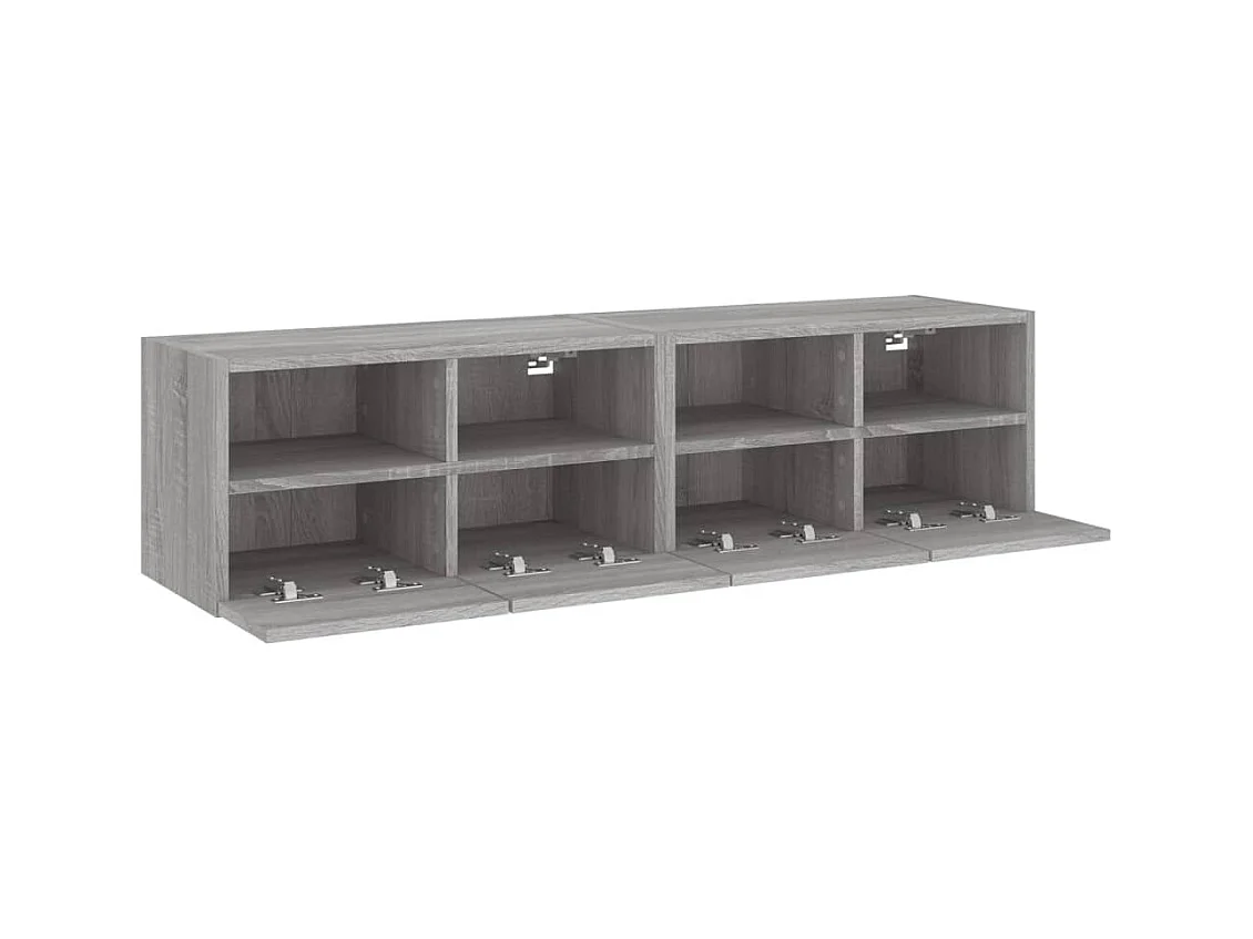 Sil  Tv-wandmeubels 2 st 60x30x30 cm bewerkt hout grijs sonoma eiken