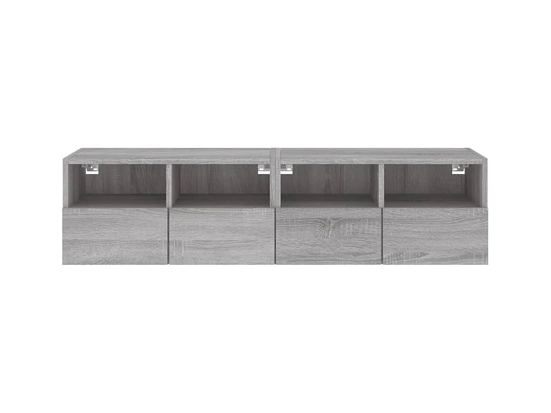 Sil  Tv-wandmeubels 2 st 60x30x30 cm bewerkt hout grijs sonoma eiken