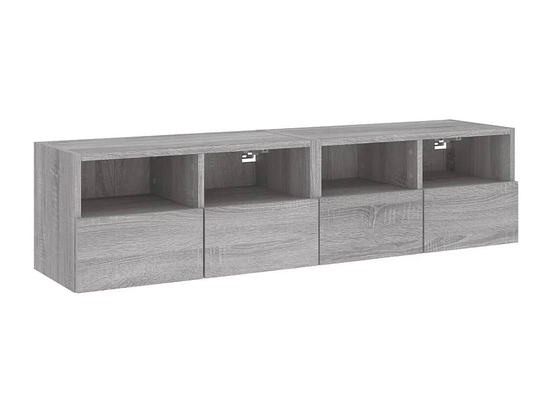 Sil  Meubles TV muraux 2pcs sonoma gris 60x30x30cm bois d'ingénierie