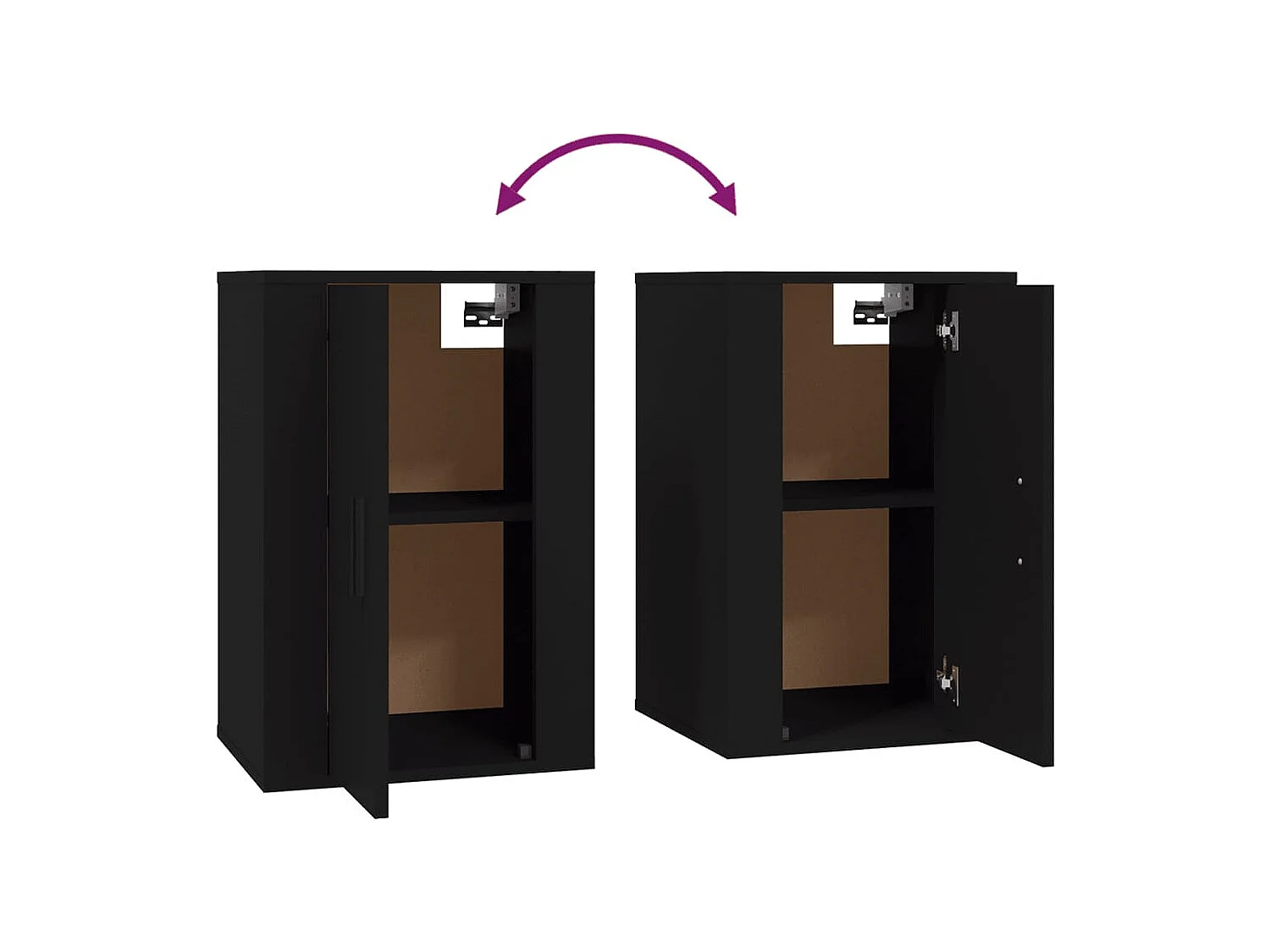 Murk  Mueble para TV de pared negro 40x34,5x60 cm