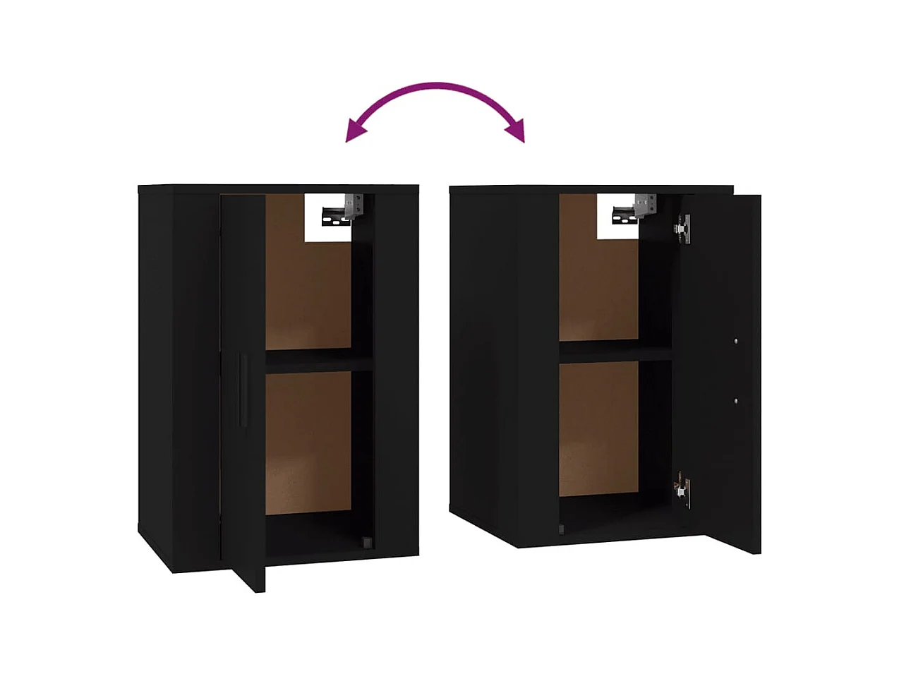 Murk  Mueble para TV de pared negro 40x34,5x60 cm