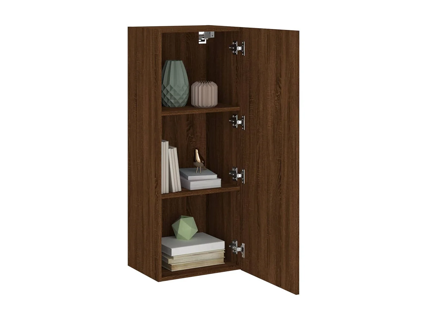 Chaffee  Meuble TV mural chêne marron 40,5x30x102 cm bois d'ingénierie