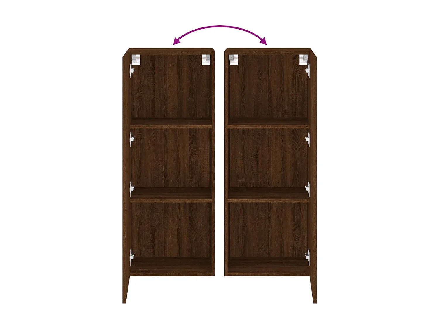 Chaffee  Tv-wandmeubel 40,5x30x102 cm bewerkt hout bruin eikenkleur