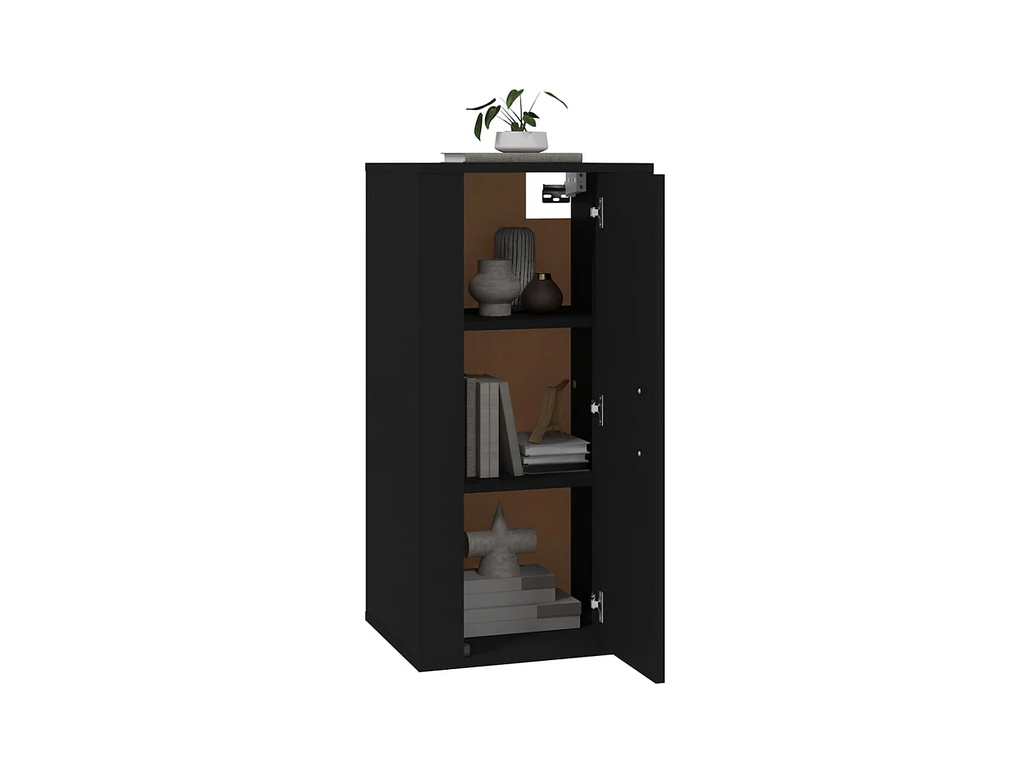 Murk  Meuble TV mural Noir 40x34,5x80 cm