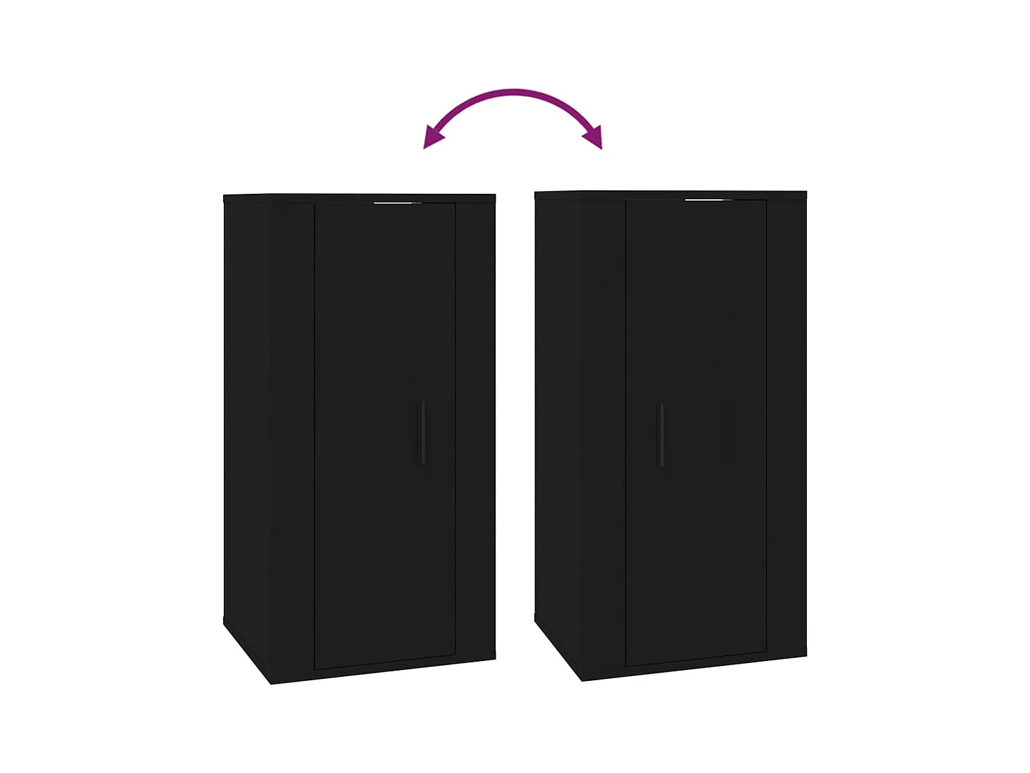 Murk  Meuble TV mural Noir 40x34,5x80 cm