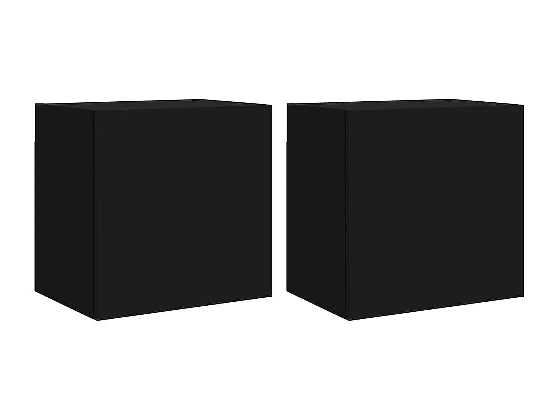 Chaffee  Meubles TV muraux 2 pcs noir 40,5x30x40 cm bois d'ingénierie