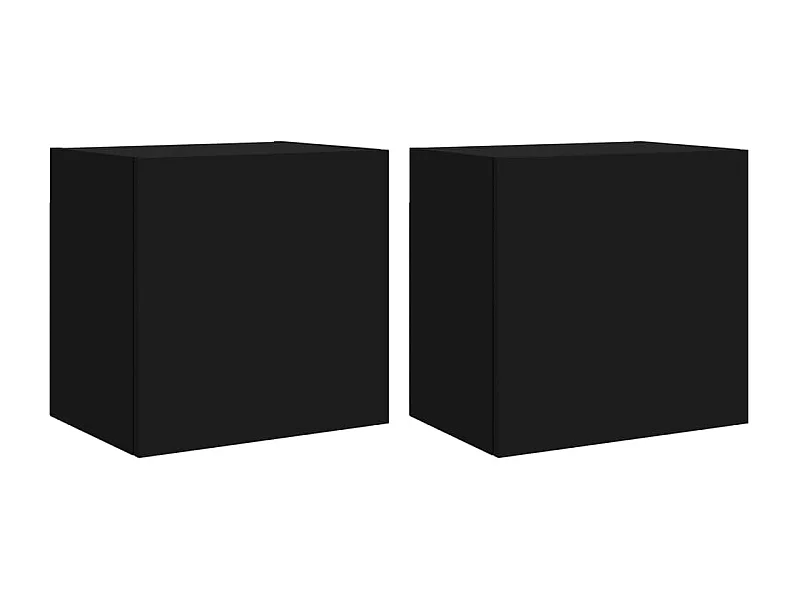 Chaffee  Meubles TV muraux 2 pcs noir 40,5x30x40 cm bois d'ingénierie
