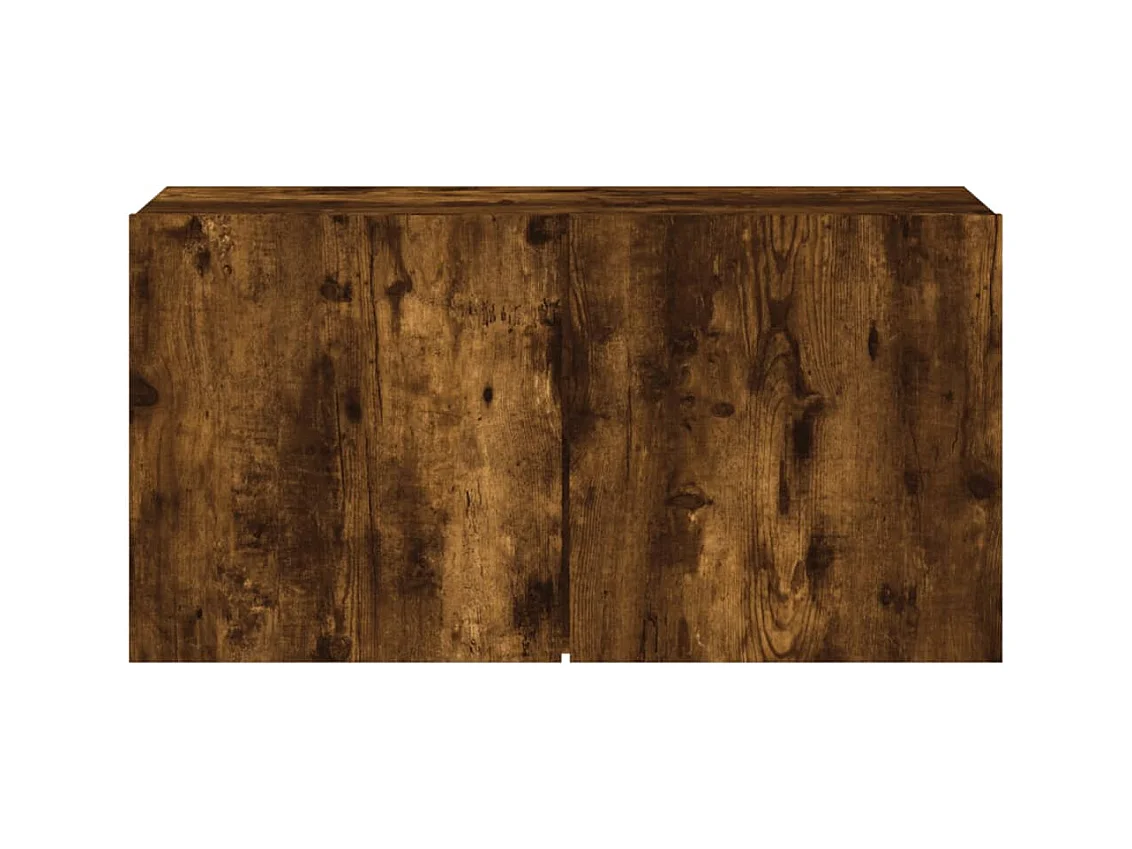 American Canyon  Meuble TV mural chêne fumé 80x30x41 cm