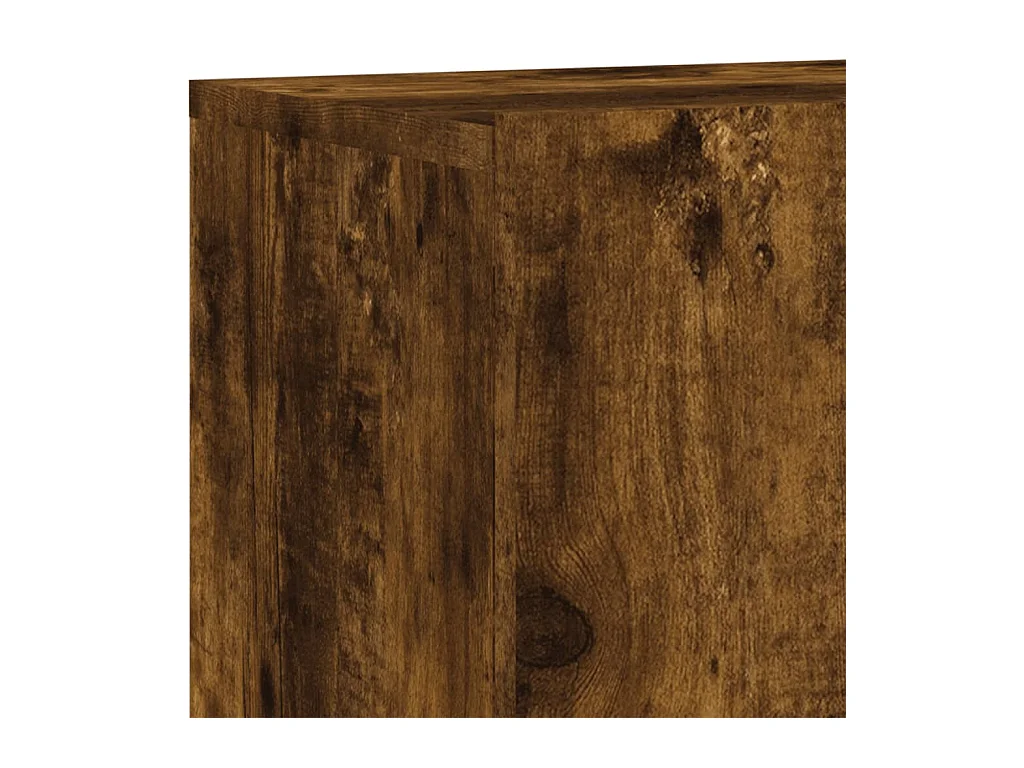 American Canyon  Meuble TV mural chêne fumé 80x30x41 cm