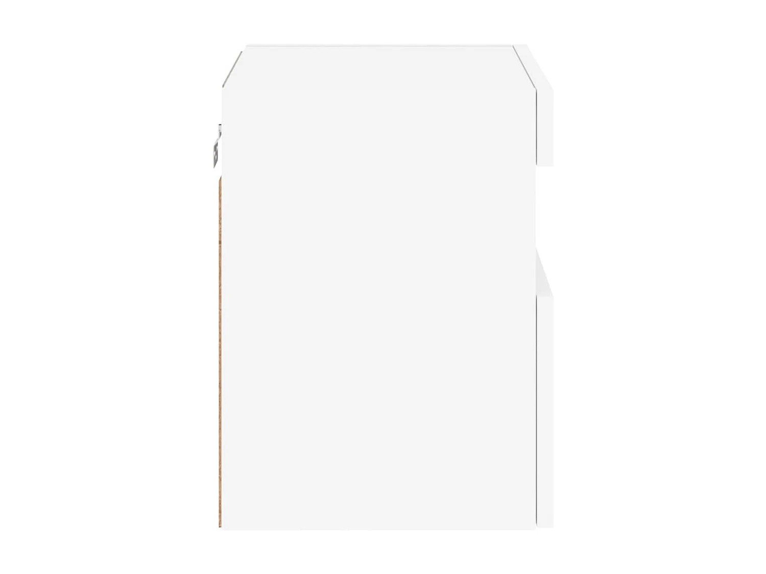 Ølstykke  Mueble de TV de pared con luces LED blanco 40x30x40 cm