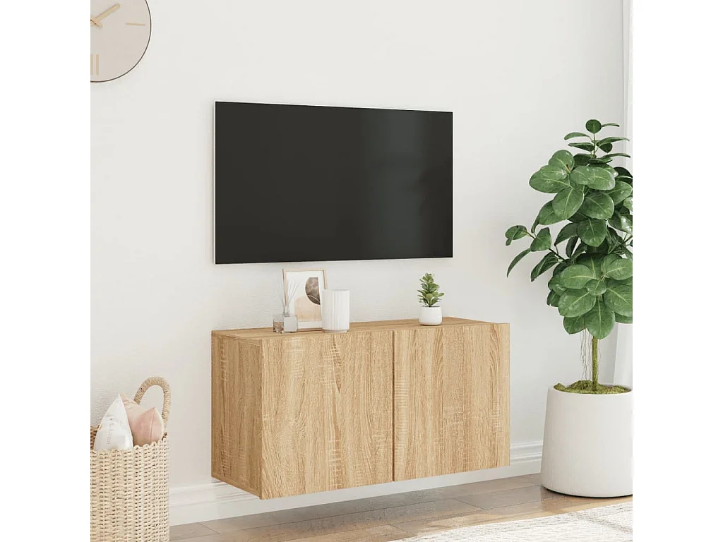 American Canyon  Tv-meubel wandgemonteerd 80x30x41 cm sonoma eikenkleurig