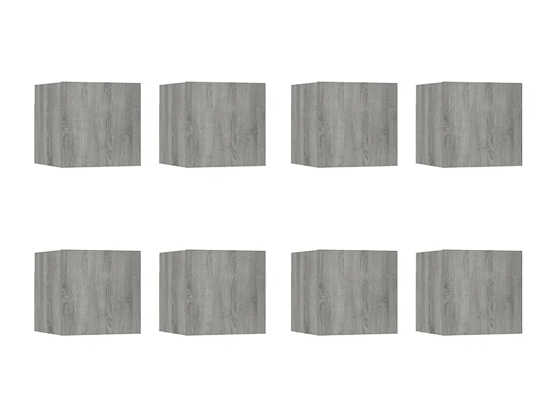 Åse Elise  Meubles TV muraux 8 pcs Sonoma gris 30,5x30x30 cm