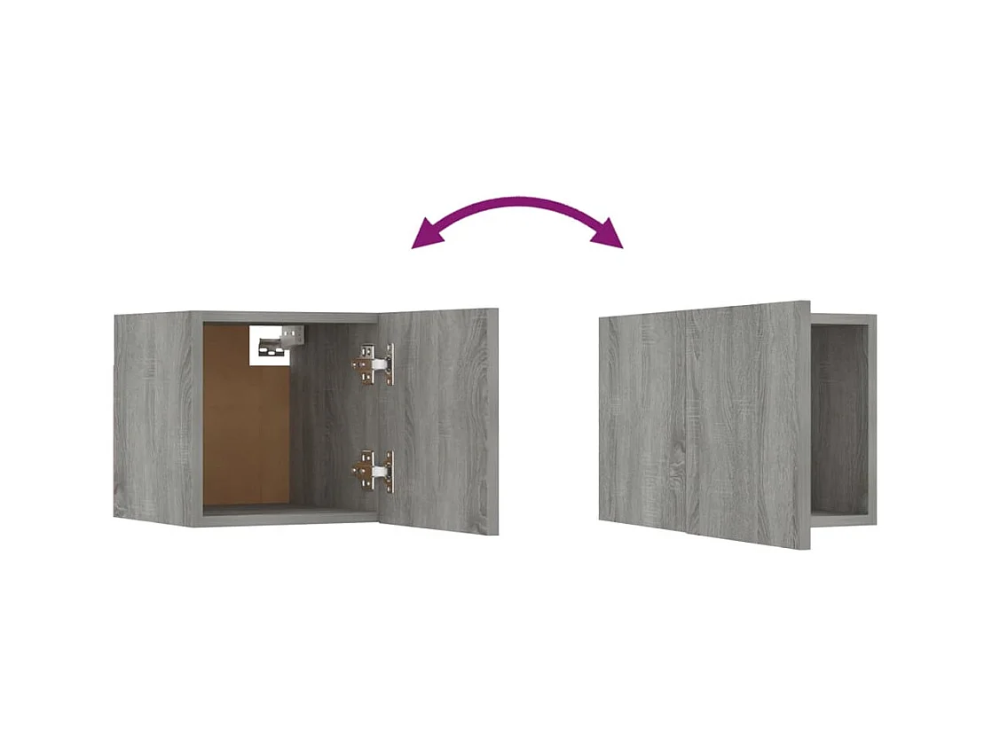 Åse Elise  Meubles TV muraux 8 pcs Sonoma gris 30,5x30x30 cm