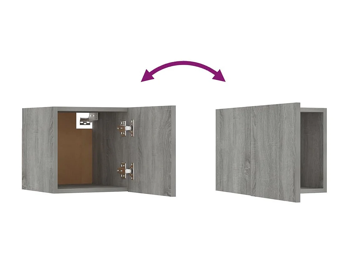 Åse Elise  Meubles TV muraux 8 pcs Sonoma gris 30,5x30x30 cm