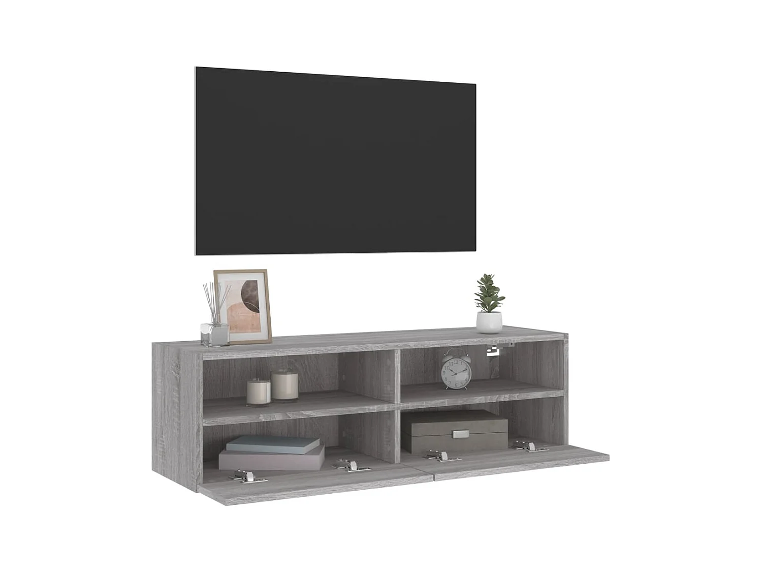 Sil  Tv-wandmeubel 100x30x30 cm bewerkt hout grijs sonoma
