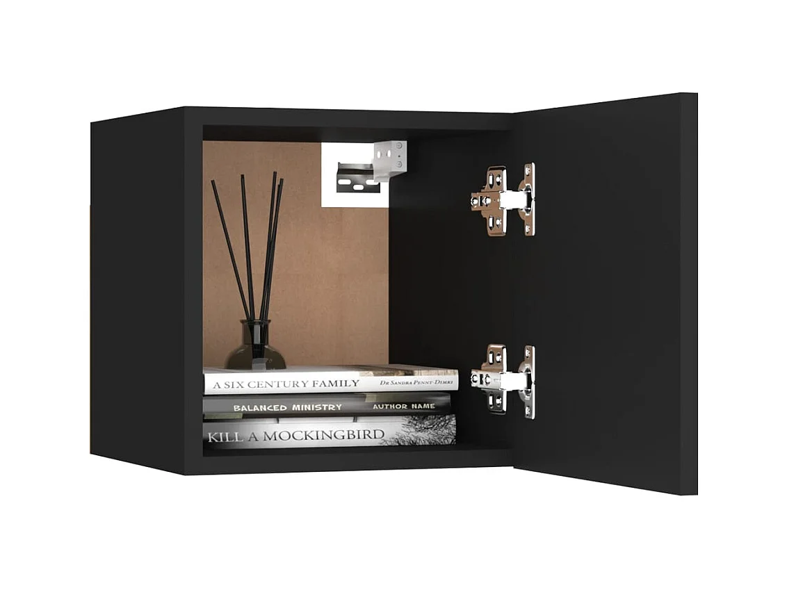 Ahakista  Tv-wandmeubelen 2 st 30,5x30x30 cm zwart