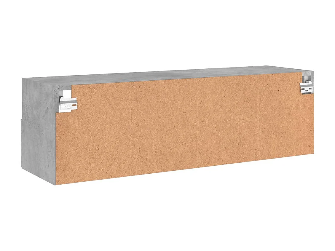 Prolenta Premium -  Meuble TV mural gris béton 100x30x30 cm bois d'ingénierie