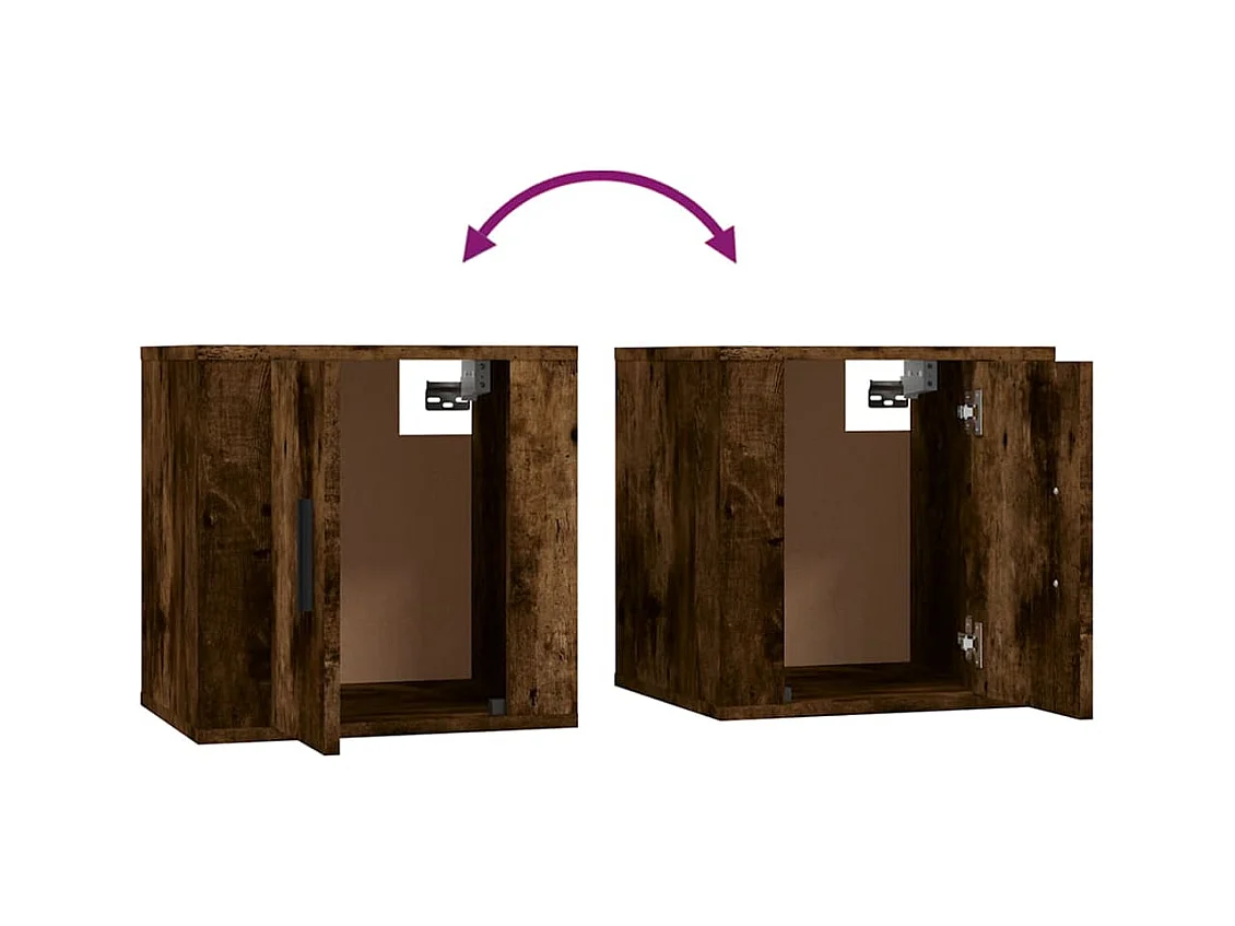 Murk  Mueble para TV de pared roble ahumado 40x34,5x40 cm