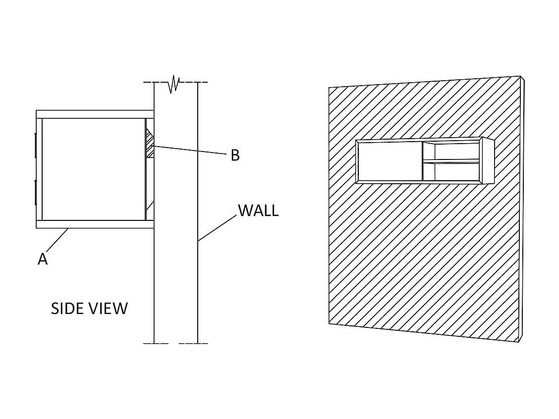 Wendil  Meuble TV mural 90x30x30 cm Bois de teck massif