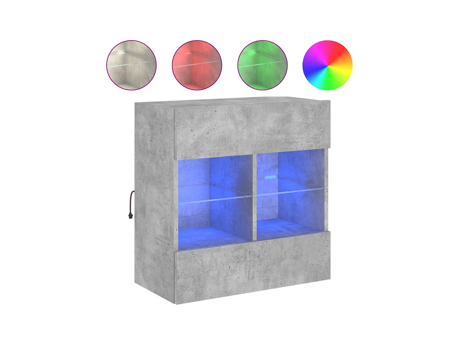 DuBois  Tv-wandmeubel met LED-verlichting 58,5x30x60,5 cm betongrijs