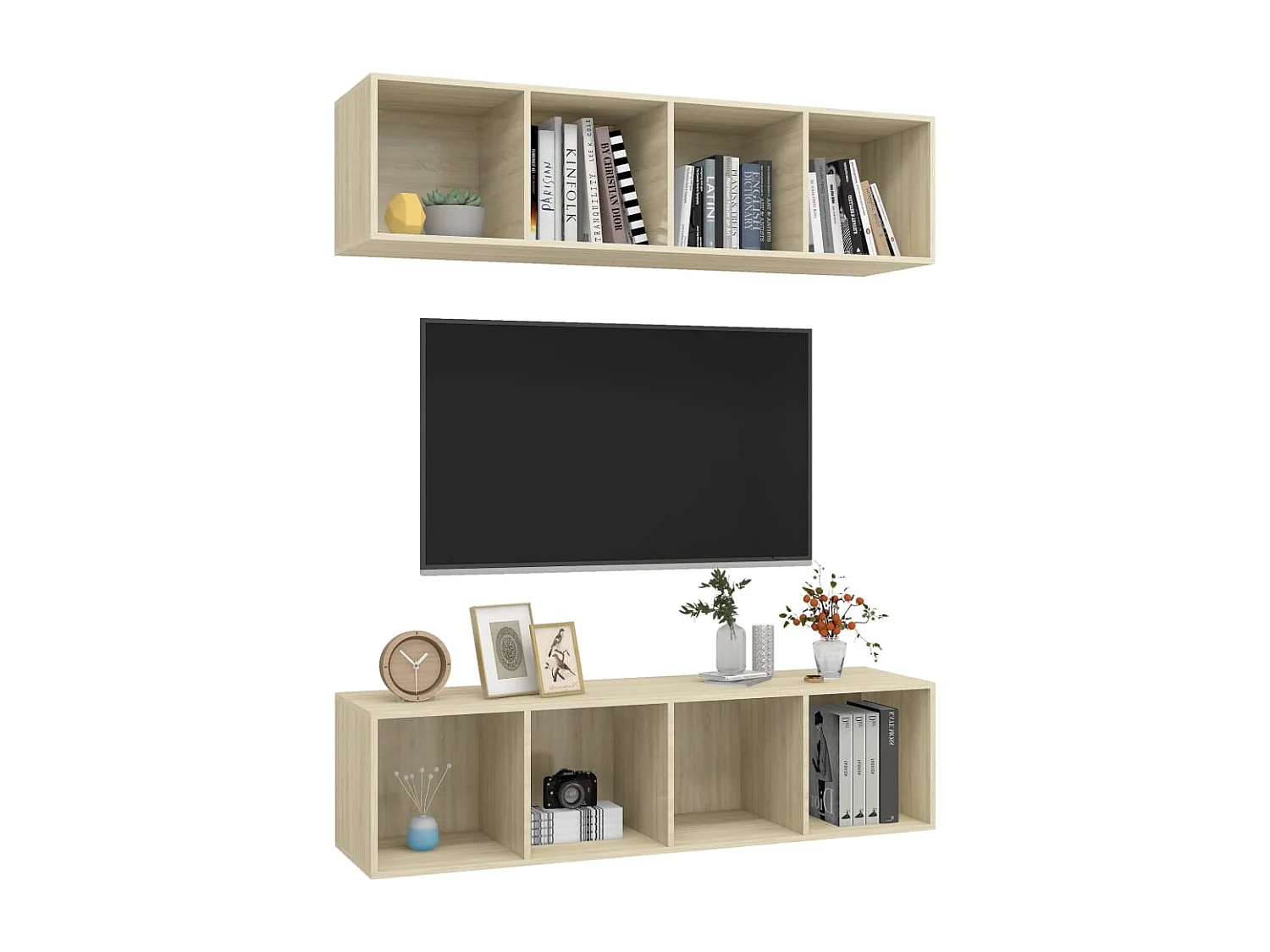 Ashinor  Meubles TV muraux 2 pcs Chêne sonoma Bois d'ingénierie