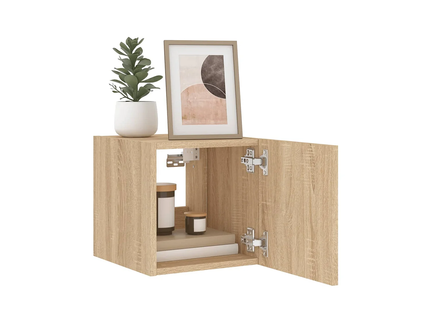 Gerben  Tv-wandmeubels met LED 2 st 30,5x35x30 cm sonoma eikenkleurig