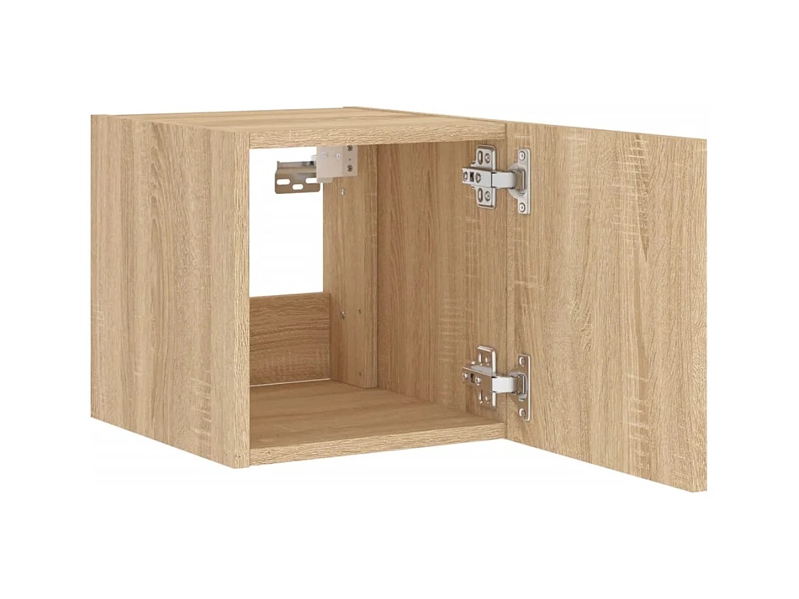 Gerben  Tv-wandmeubels met LED 2 st 30,5x35x30 cm sonoma eikenkleurig