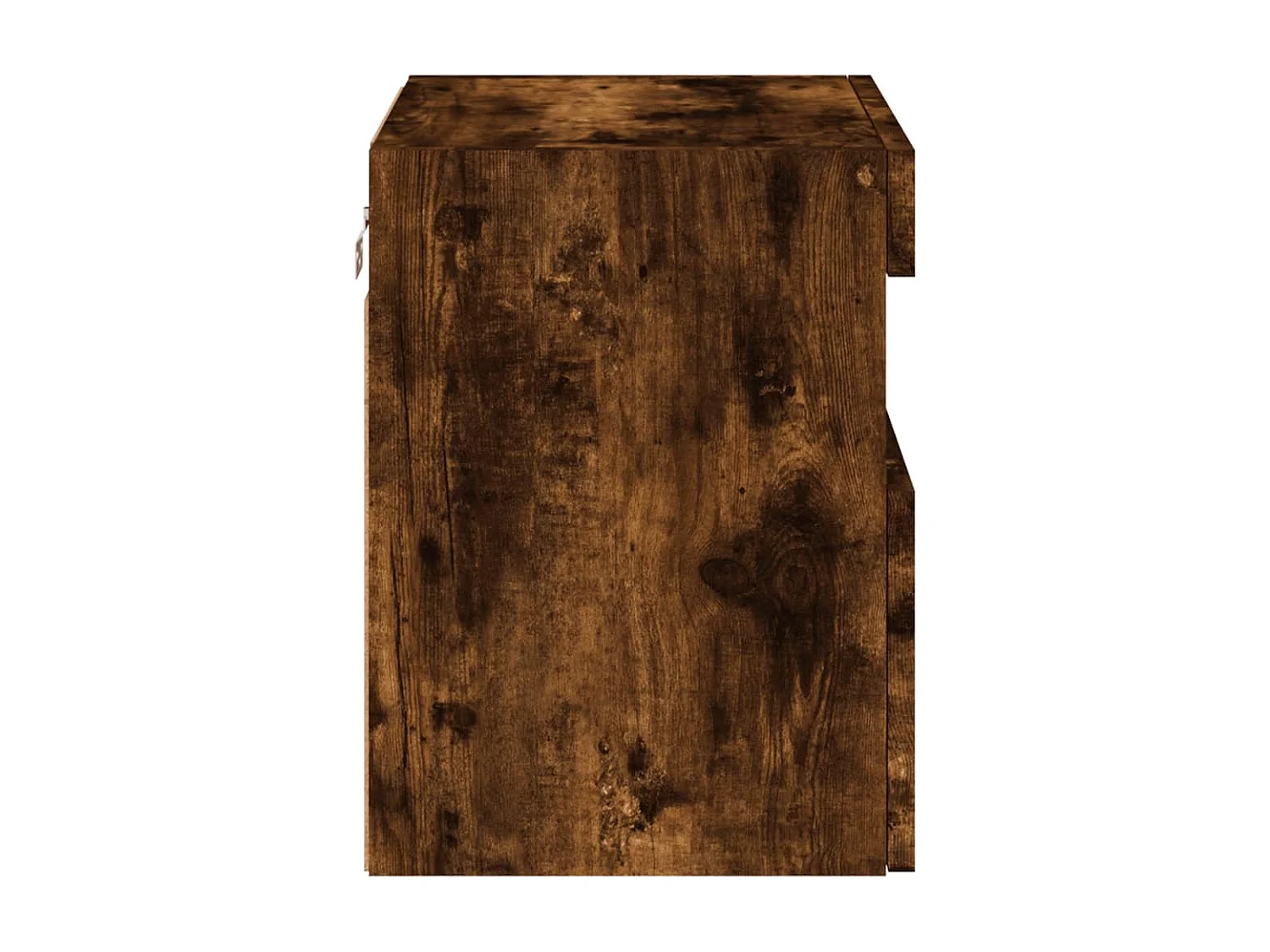 Ølstykke  Mueble de TV de pared con luces LED roble ahumado 40x30x40 cm