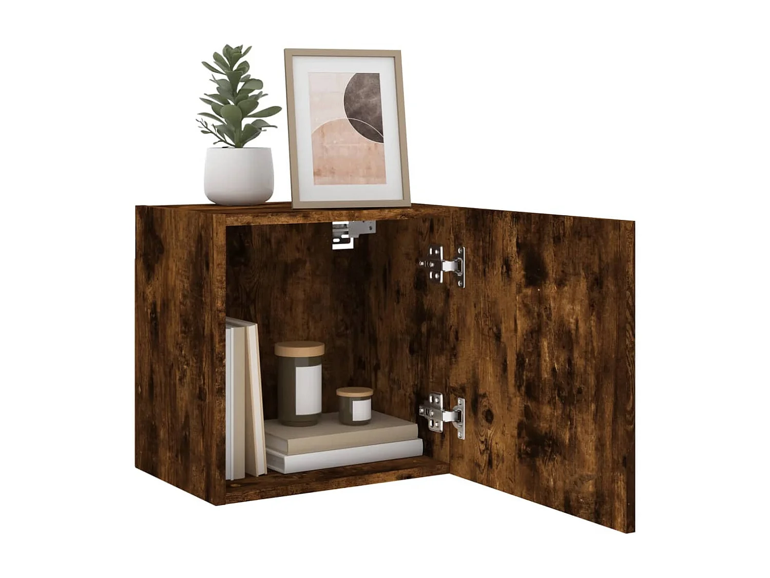 Chaffee  Muebles de TV pared 2 uds madera roble ahumado 40,5x30x40 cm