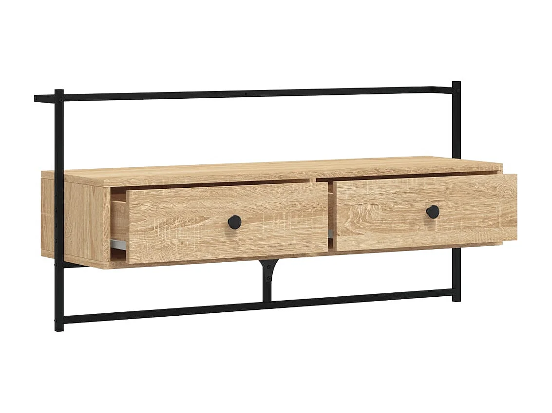 Randers  Meuble TV mural chêne sonoma 100,5x30x51 cm bois d'ingénierie