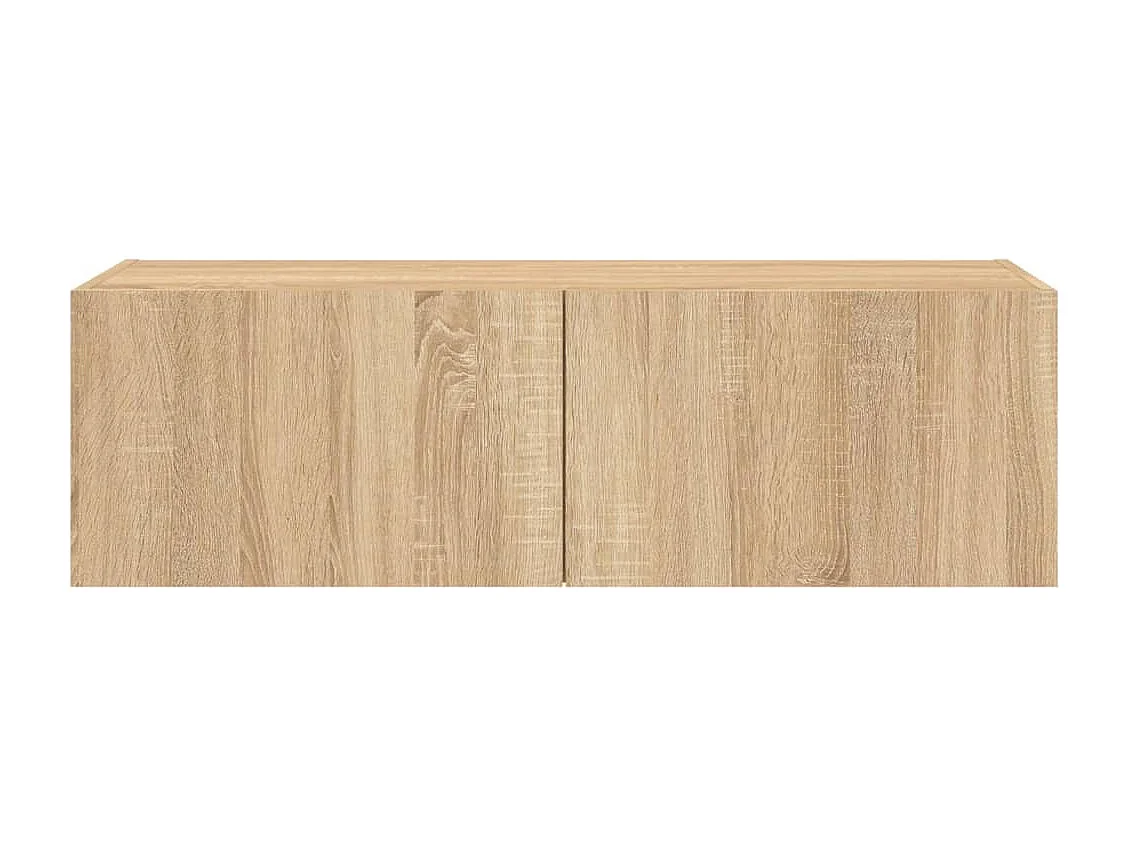 Gerben  Tv-wandmeubel met LED-verlichting 100x35x31 cm sonoma eiken